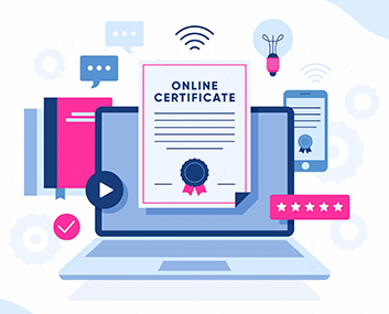 online-institute-digital-certificate-vector-art